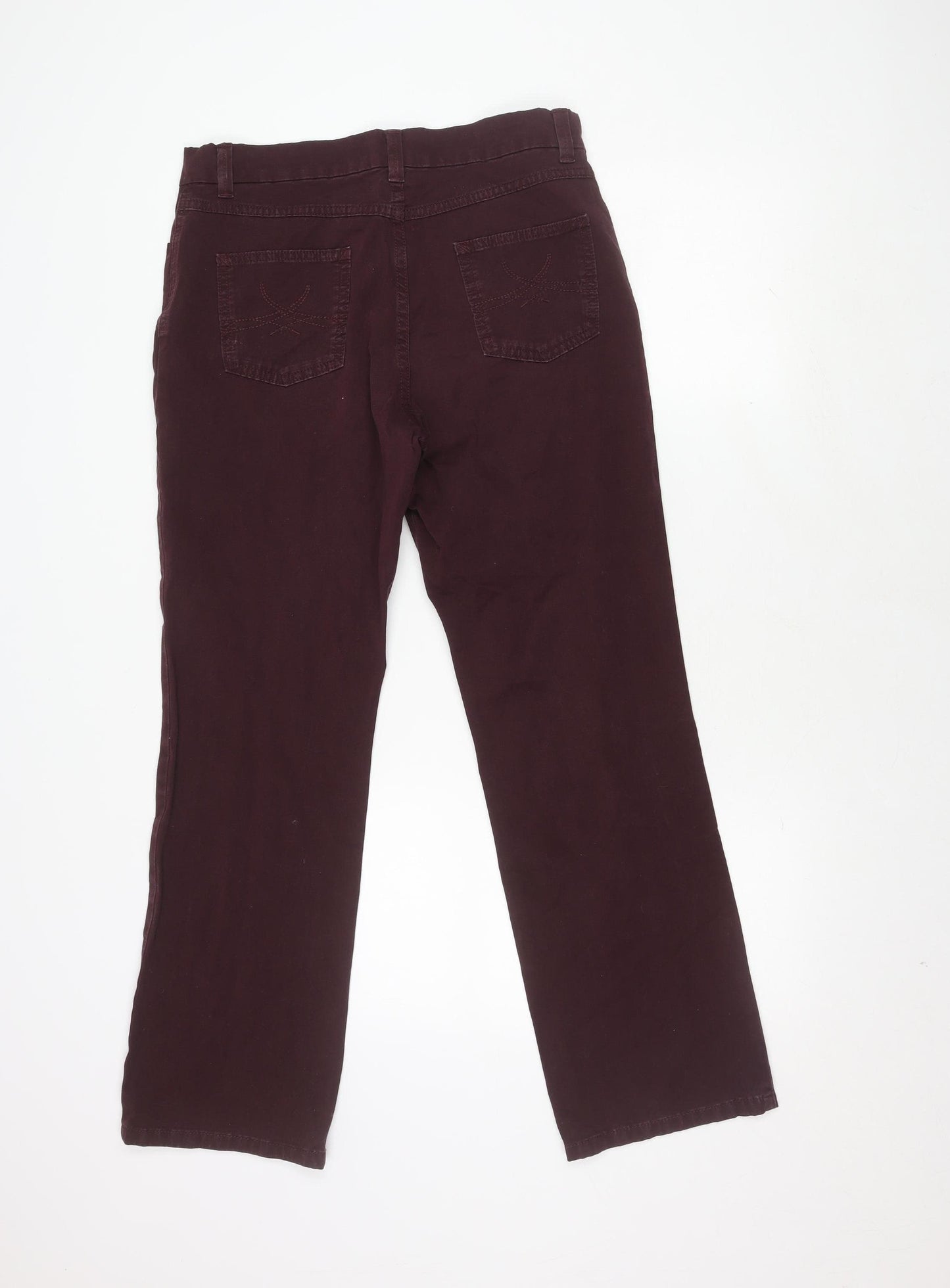 Marks and Spencer Women's Bordeaux Straight Trousers