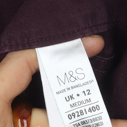 Marks and Spencer Women's Bordeaux Straight Trousers