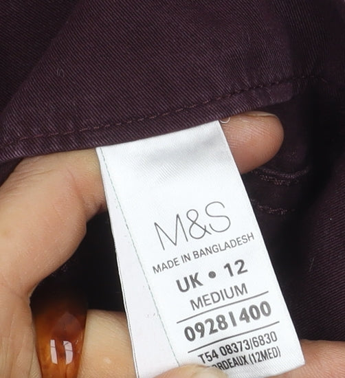 Marks and Spencer Women's Bordeaux Straight Trousers