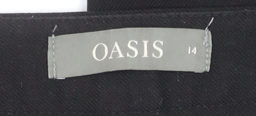 Oasis Black Women's Trousers Size 14
