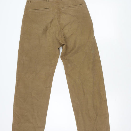 Lineadirection Men's Brown Trousers Size 32 Cotton