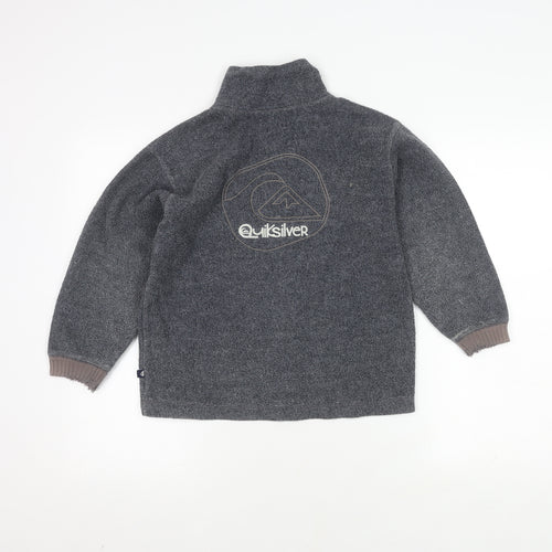 Quiksilver Boys Grey 1/2 Zip Sweatshirt, Size 8, Warm & Stylish