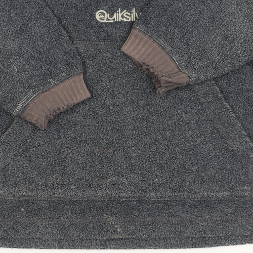 Quiksilver Boys Grey 1/2 Zip Sweatshirt, Size 8, Warm & Stylish