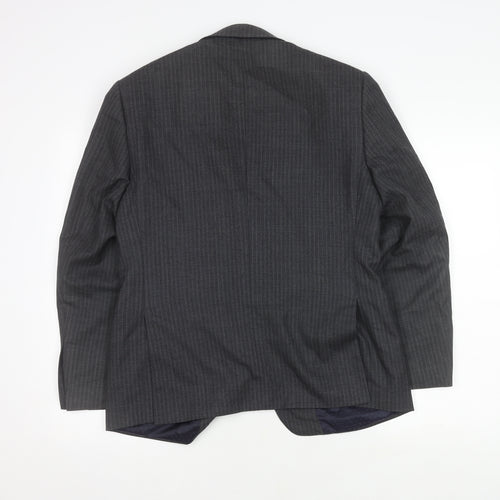 Marks and Spencer Men's Grey Striped Blazer 38S