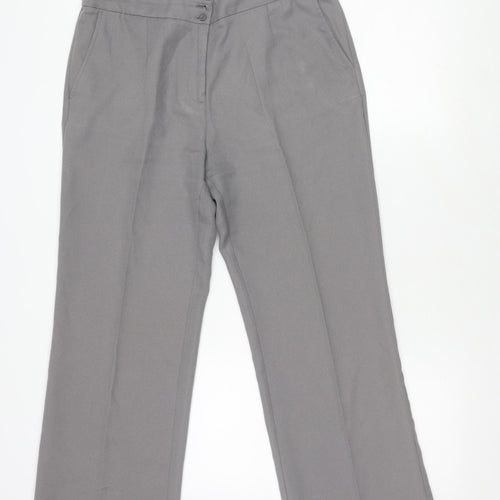 Isle Grey Women's Straight Leg Trousers Size 14