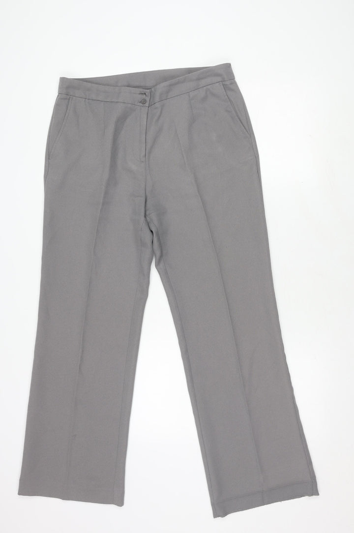 Isle Grey Women's Straight Leg Trousers Size 14