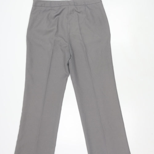 Isle Grey Women's Straight Leg Trousers Size 14