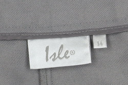 Isle Grey Women's Straight Leg Trousers Size 14