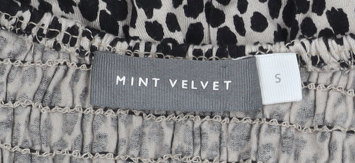 Mint Velvet Women's Black S Animal Print Dress