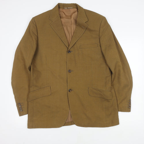 Jaeger Men's Brown Wool Blazer Jacket Size 42R