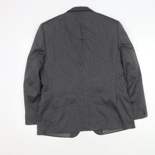 Fellini Tailored Men's Grey Striped Suit Jacket 40R
