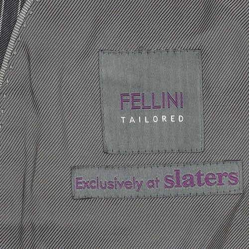 Fellini Tailored Men's Grey Striped Suit Jacket 40R
