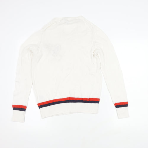 Tommy Hilfiger Women's White Pullover Jumper, Size L