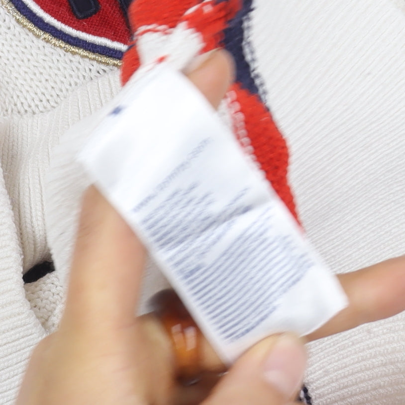 Tommy Hilfiger Women's White Pullover Jumper, Size L