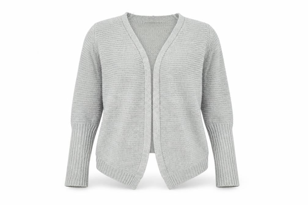 Oasis Women's Grey Cardigan S Long Sleeve V-Neck Knit