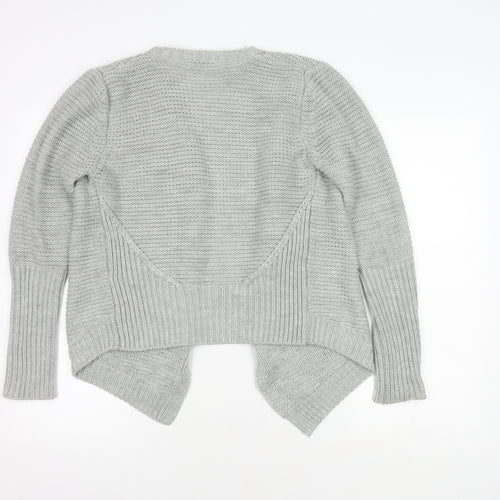 Oasis Women's Grey Cardigan S Long Sleeve V-Neck Knit