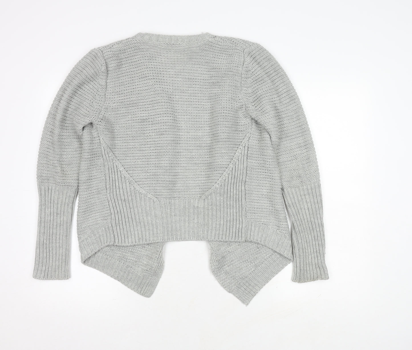 Oasis Women's Grey Cardigan S Long Sleeve V-Neck Knit