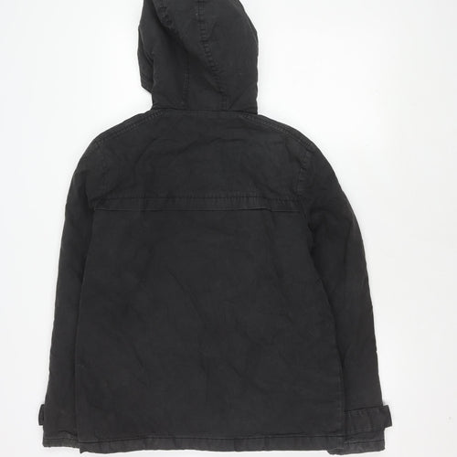 Topman Men's XS Black Hooded Jacket, Winter Casual