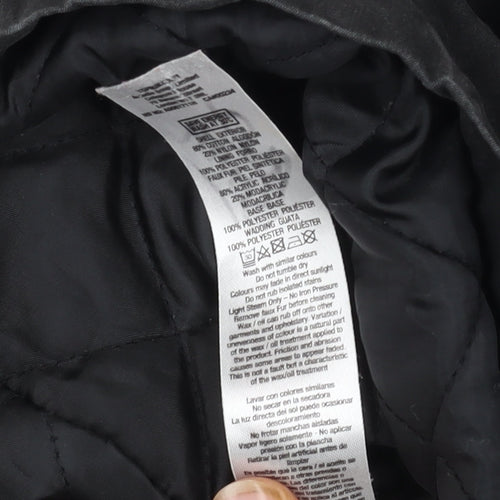 Topman Men's XS Black Hooded Jacket, Winter Casual