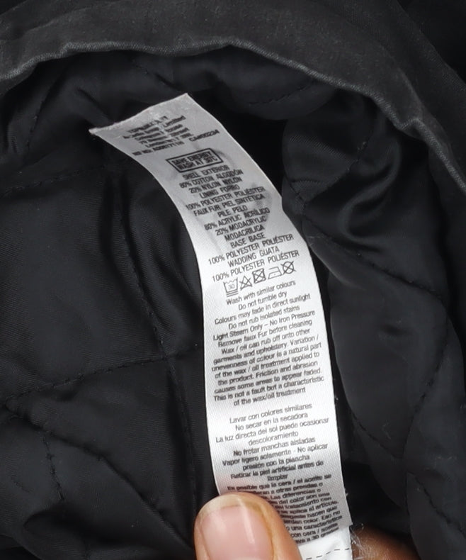 Topman Men's XS Black Hooded Jacket, Winter Casual
