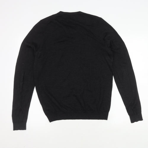 Marks and Spencer Men's Black Merino Wool Pullover M