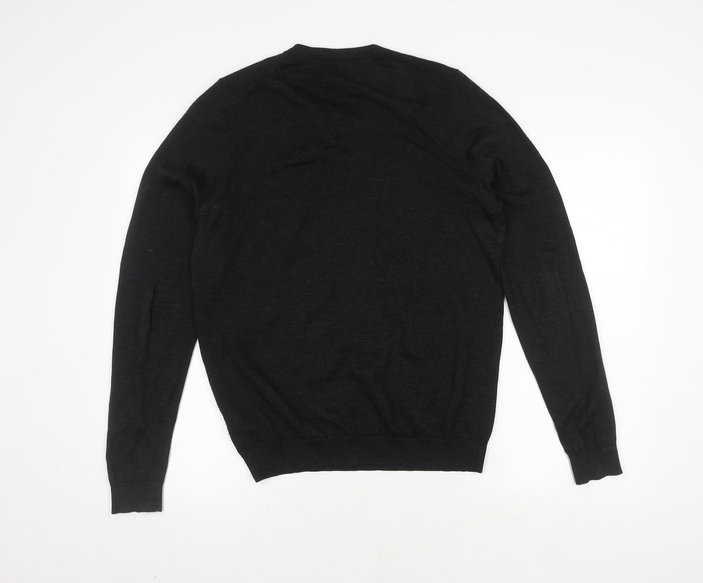 Marks and Spencer Men's Black Merino Wool Pullover M