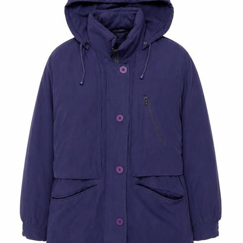 Dannimac Women's Purple Parka Jacket, Size 10, Hooded, Autumn/Winter
