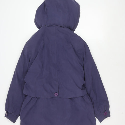 Dannimac Women's Purple Parka Jacket, Size 10, Hooded, Autumn/Winter