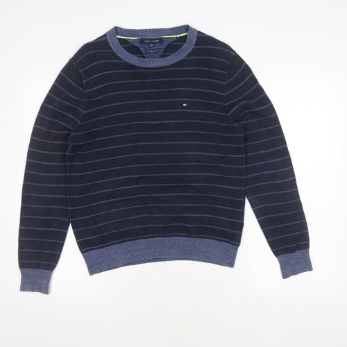 Tommy Hilfiger Men’s XS Blue Striped Pullover Jumper