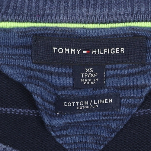 Tommy Hilfiger Men’s XS Blue Striped Pullover Jumper