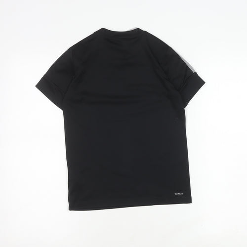 Adidas Boys Black T-Shirt 9-10 Years Gym Jersey Top