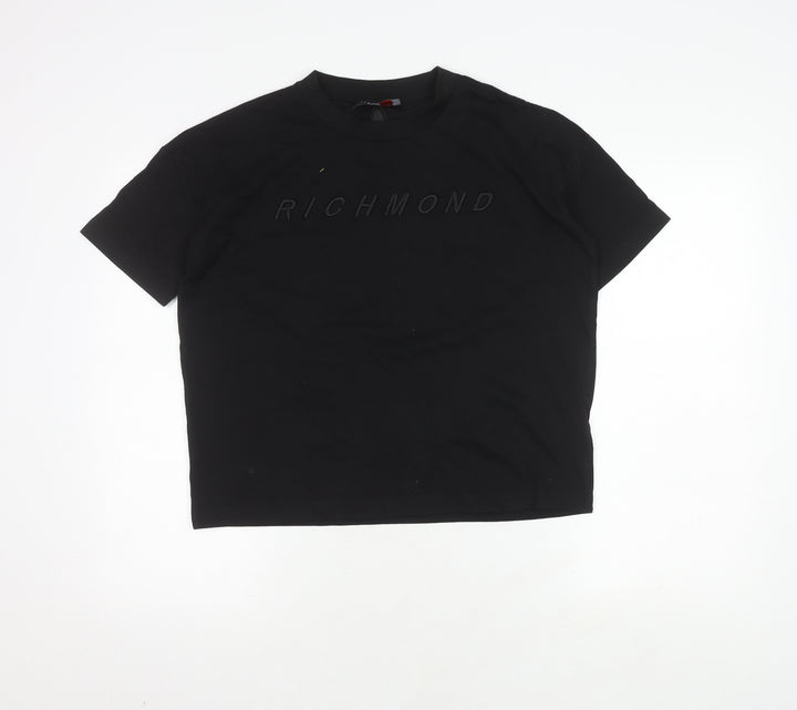Richmond Sport Black Unisex Basic T-Shirt, M, Short Sleeve