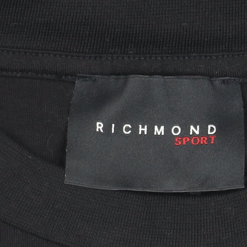 Richmond Sport Black Unisex Basic T-Shirt, M, Short Sleeve