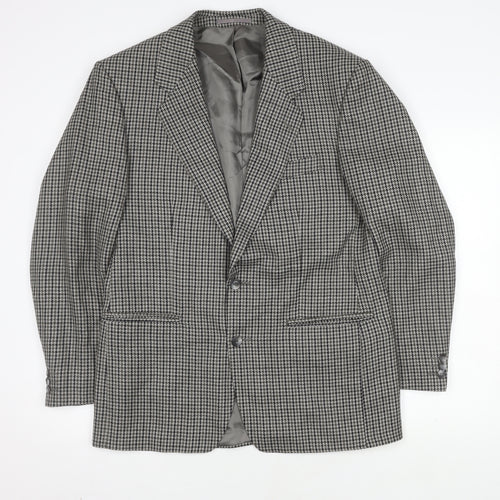 St Michael Men's Black/White Check Blazer, 40R, Formal