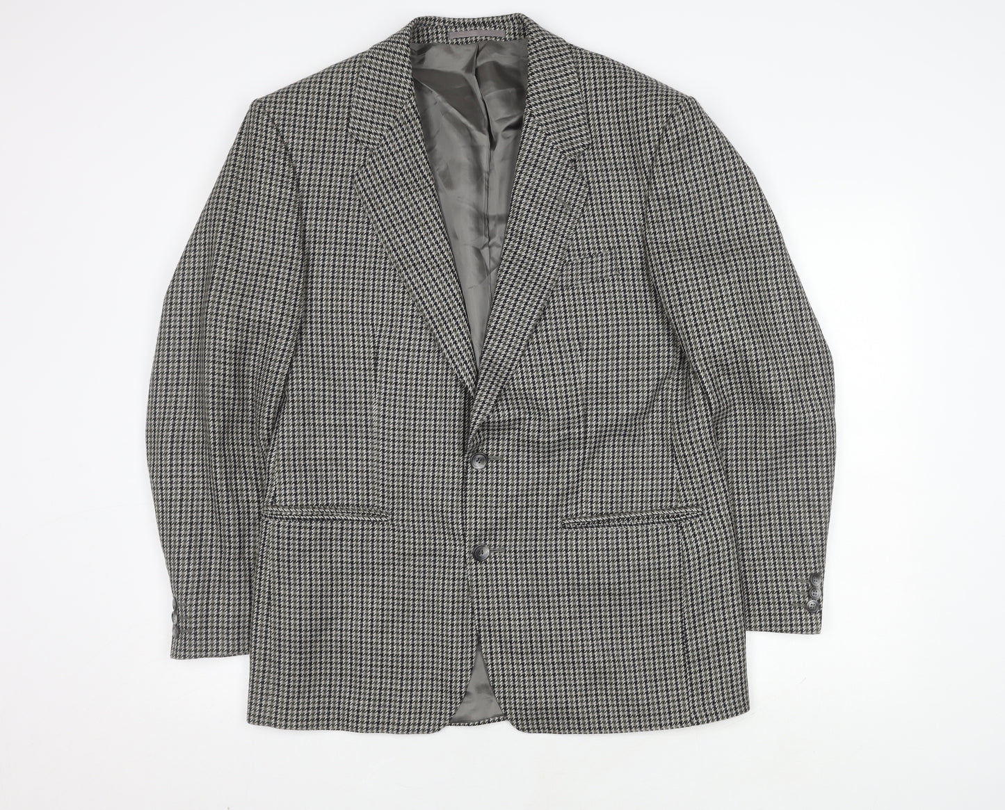 St Michael Men's Black/White Check Blazer, 40R, Formal