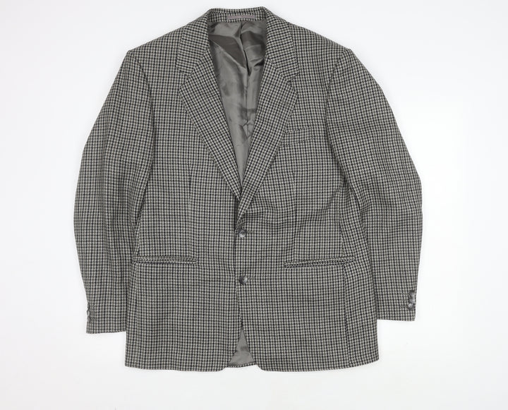 St Michael Men's Black/White Check Blazer, 40R, Formal