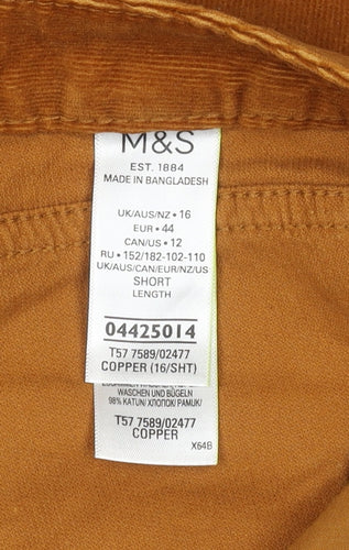 Marks and Spencer Men's Brown Corduroy Trousers