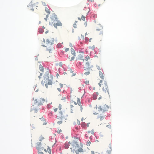 Oasis Women's Multicoloured Floral Dress Size 10