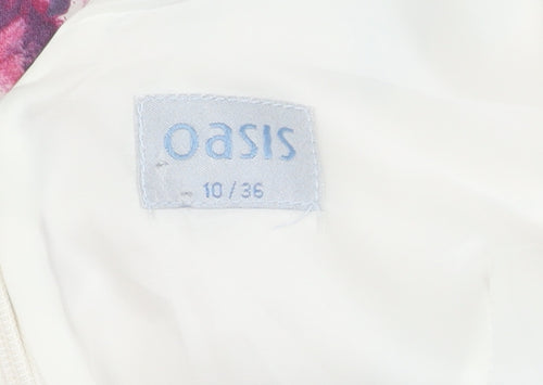 Oasis Women's Multicoloured Floral Dress Size 10