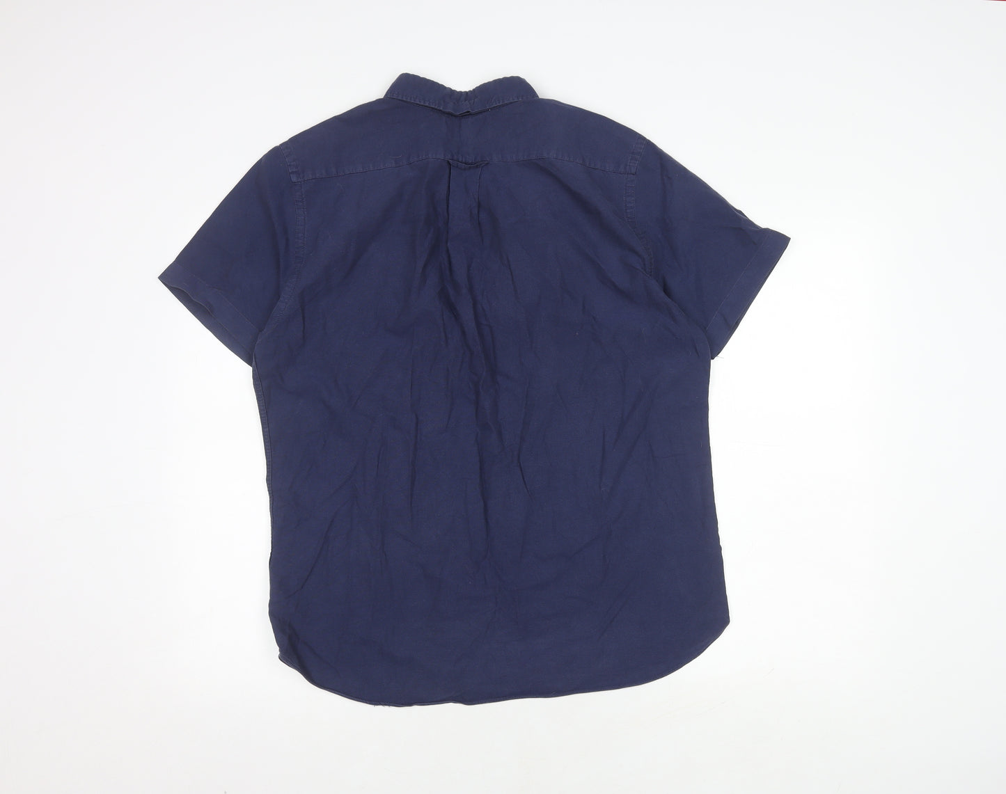 Hammond & Co. Men's M Blue Cotton Casual Shirt