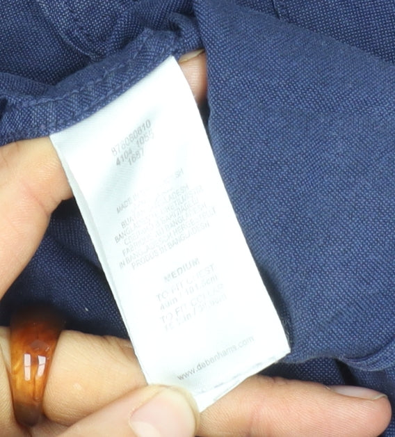 Hammond & Co. Men's M Blue Cotton Casual Shirt