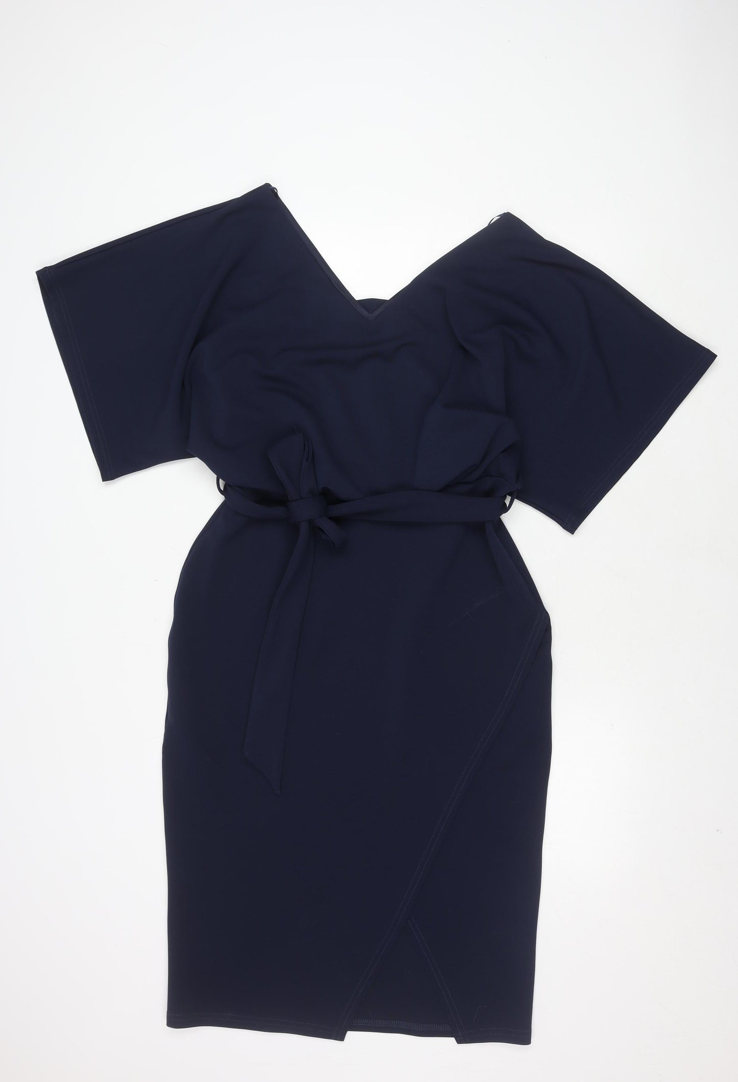 Quiz Blue Dress Women Size 16, Polyester Blend, Elegant