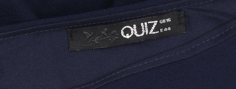 Quiz Blue Dress Women Size 16, Polyester Blend, Elegant