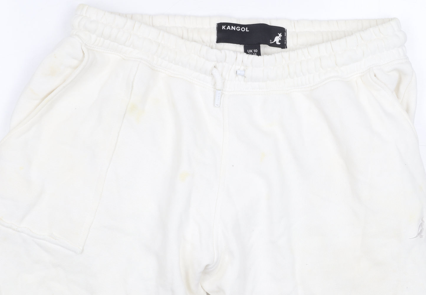 Kangol Women's White Jogger Trousers, Size 10