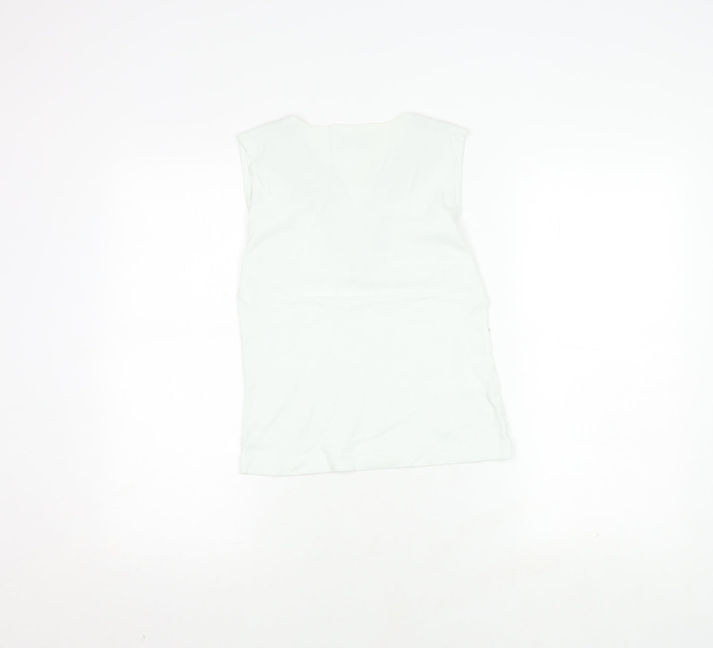 Fred Perry Women's White Sleeveless Top, Size 12