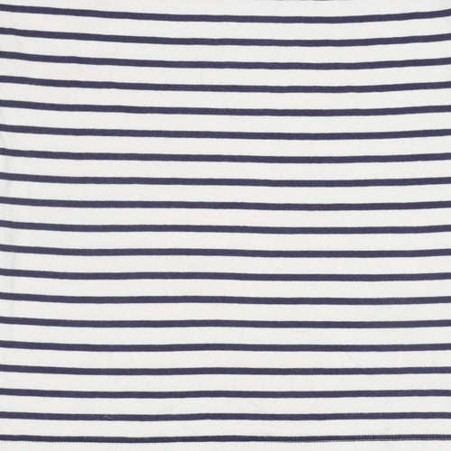 Joules Women's White Striped T-Shirt Size 10