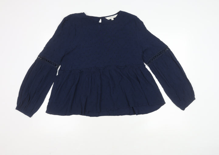 Apricot Women's Blue Long Sleeve Blouse UK 14