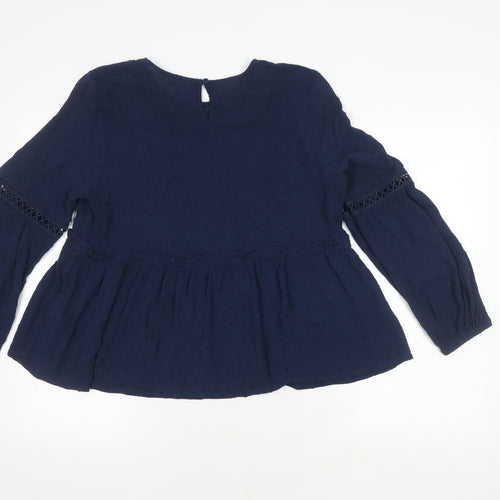 Apricot Women's Blue Long Sleeve Blouse UK 14