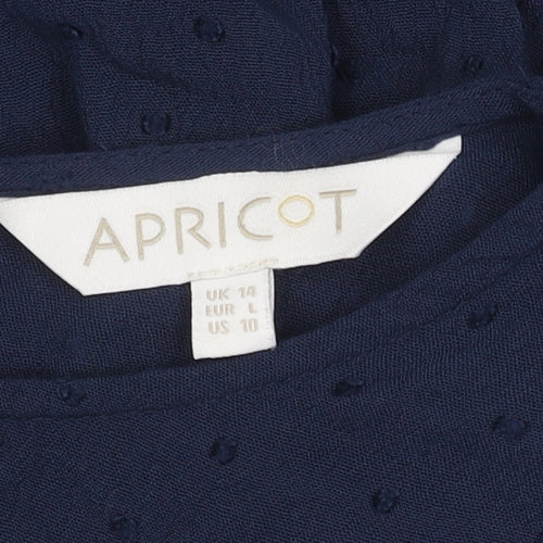 Apricot Women's Blue Long Sleeve Blouse UK 14