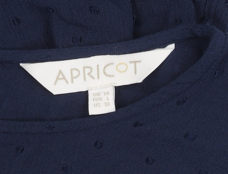 Apricot Women's Blue Long Sleeve Blouse UK 14